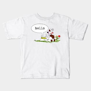 G PUP HELLO BLACK Kids T-Shirt